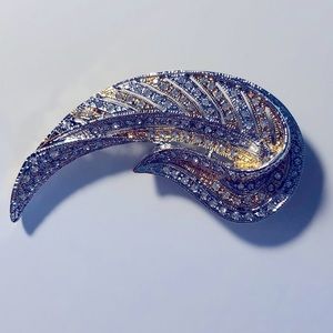 JBK silver and gold brooch